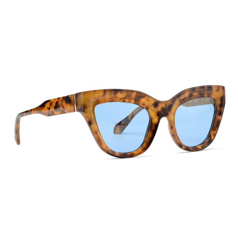 KELSEY | Light Tortoise | Blue Lense Glasses