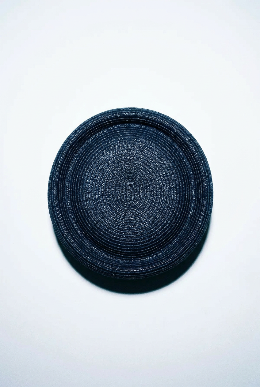 Black Straw Pillbox  Hat