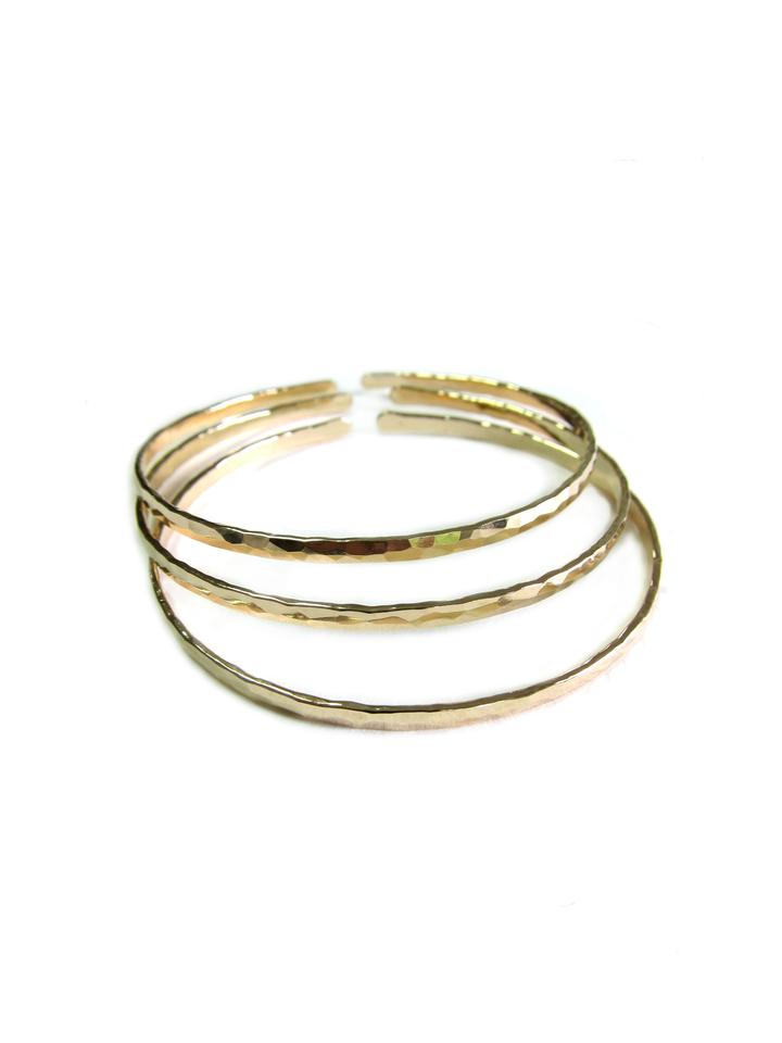 Thin Hammered Brass Bangle